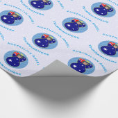 Australian Flag Angel in Blue Circle on White Cadeaupapier (Hoek)