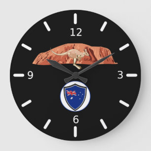 Australian Flag Breed Clock Grote Klok
