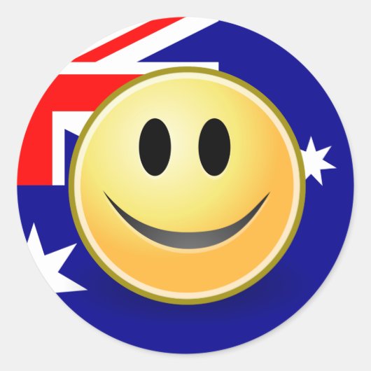 Australian Flag Face Sticker (Voorkant)