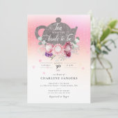 Australian Floral Bridal Tea Kaart (Staand voorkant)