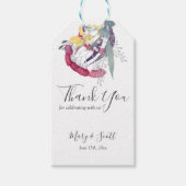 Australian Floral Waterverf Foliage dank u Cadeaulabel (Voorkant)