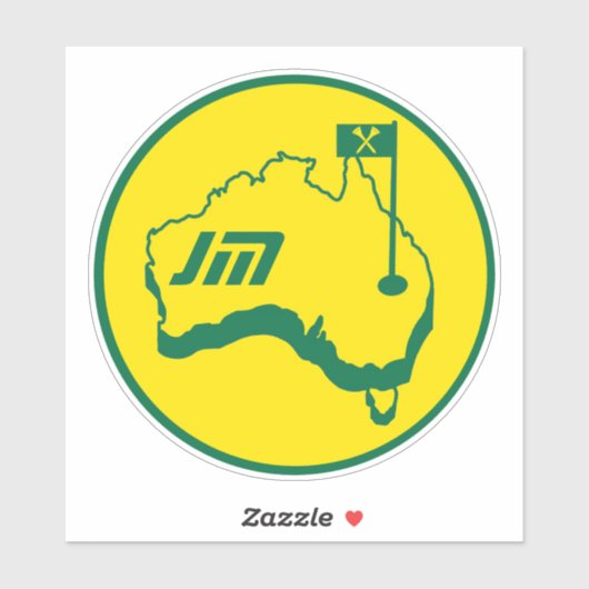 Australian Golfing Gifts Sticker (Vel)