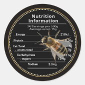 Australian Honey mini Voeding Informatie label (Voorkant)