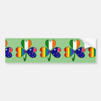 Australian Irish Gay Pride Shamrock Bumpersticker