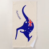 AUSTRALIAN KANGAROO - AUSTRALIAANSE VLAG STRANDLAKEN (Voorkant)