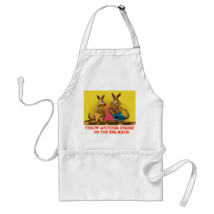 AUSTRALIAN KANGAROO BBQ APRON STANDAARD SCHORT