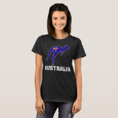 Australian Kangaroo Shirt Australia Flag Souvenir (Voorkant volledig)