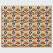 Australian Kelpie Autumn verlaat Thanksgiving Cadeaupapier (Vlak)