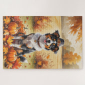 Australian Kelpie Autumn verlaat Thanksgiving Legpuzzel (Horizontaal)
