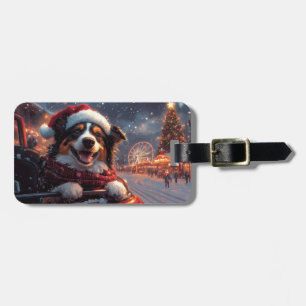 Australian Kelpie Dog Roller Onderzetter Christmas Bagagelabel