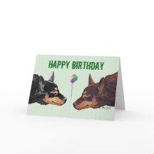 Australian Kelpie Happy Birthday Kaart