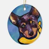 AUSTRALIAN KELPIE KERAMISCH ORNAMENT (Links)