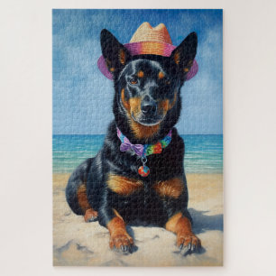Australian Kelpie op het strand, hondenliefhebbers Legpuzzel