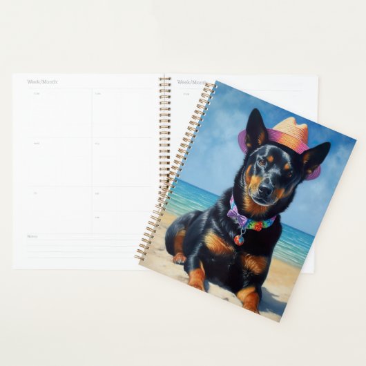 Australian Kelpie op het strand, hondenliefhebbers Planner (Display)