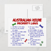 AUSTRALIAN KELPIE Property Laws 2 Briefkaart (Voorkant / Achterkant)