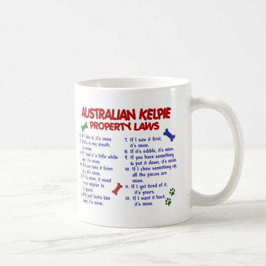 AUSTRALIAN KELPIE Property Laws 2 Koffiemok (Rechts)