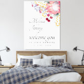 Australian King Protea Wedding Welcome Canvas Prin (Insitu (Slaapkamer))