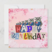 Australian Koala Happy Birthday Card Kaart (Achterkant)