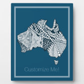 Australian Map Art Plaque Fotoplaat (Voorkant)