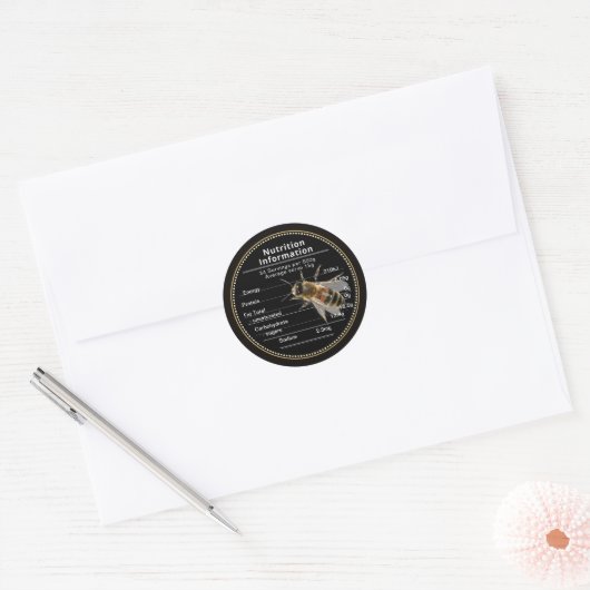 Australian Miel mini étiquette d'information nutri (Enveloppe)