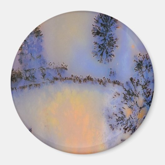 Australian Moss Agate Opus 2 Magneet (Voorkant)