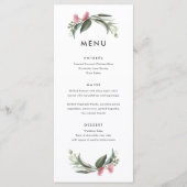 Australian Native Gum Blossom Wedding Menu (Voorkant)