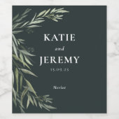 Australian Native Gum Leaf Wijn Etiket (Enkel label)