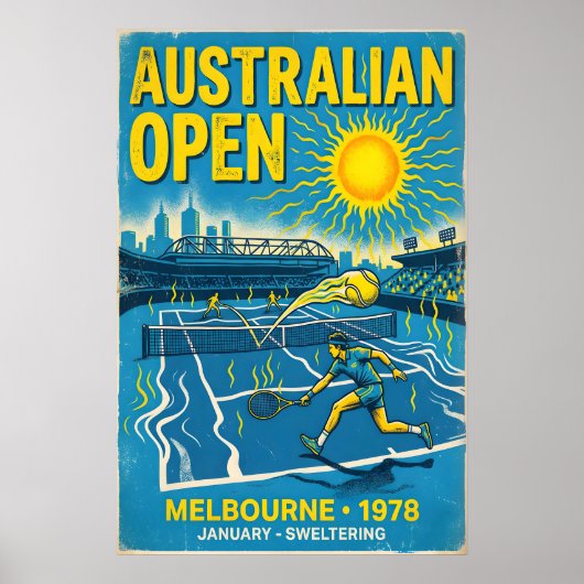 Australian Open décoration murale Affiche de tenni (Devant)