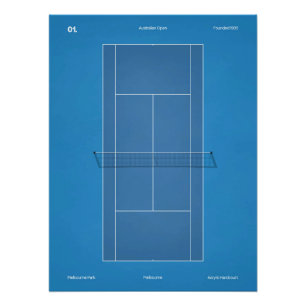Australian Open Tennisbaan Perfect Poster