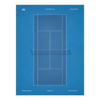 Australian Open Tennisbaan Perfect Poster