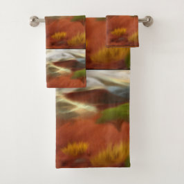 Australian Outback Dawn Abstracte Art Bad Handdoek
