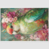 Australian Parrot Native Floral Crown Decoupage Tissuepapier (Voorkant)