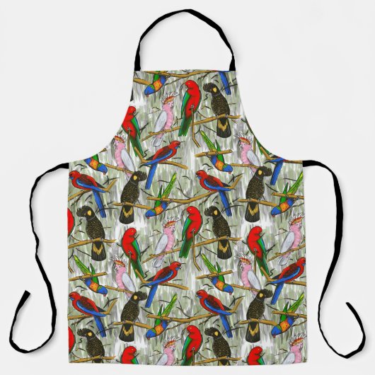 Australian Parrots Apron Schort (Voorkant)