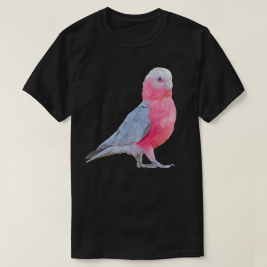 Australian Pink and Grey Galah Strutting his stuff T-shirt (Design voorkant)