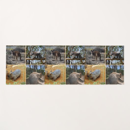 Australian Quokka, Koala, Wombat en Kangaroo, Yogamat (Voorkant (horizontaal))
