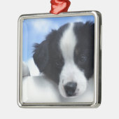 Australian Sheepdog Puppy Metalen Ornament (Links)