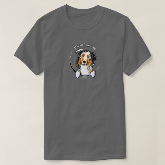 Australian Shepherd "Alles over mij" T-shirt (Design voorkant)