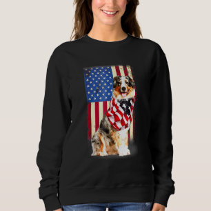 Australian Shepherd American Flag Usa Patriotic Do Trui