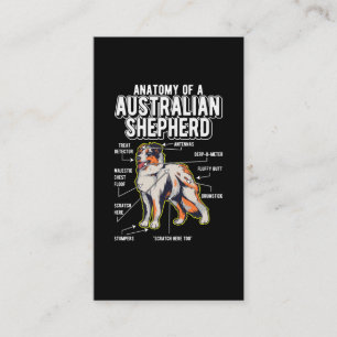 Australian Shepherd Anatomy Funny Dog Visitekaartje