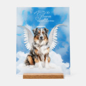 Australian Shepherd Angel Chien Nom Pet Memorial (Recto)