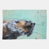 Australian Shepherd Artistic Photo Kitchen Towel Theedoek (Horizontaal)