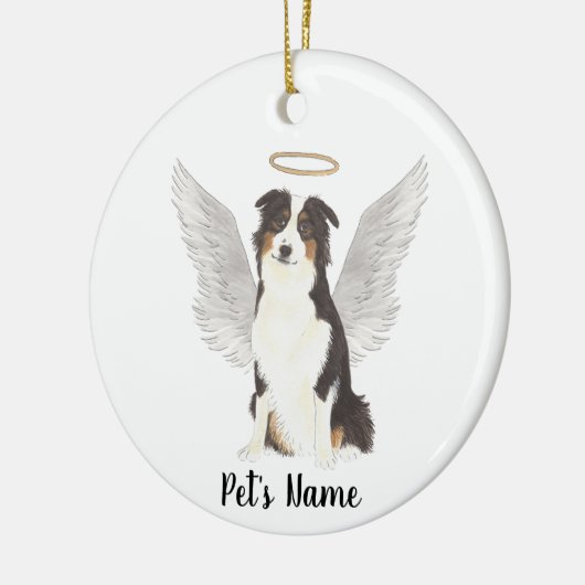 Australian Shepherd Aussie condoleance-herdenking  Keramisch Ornament (Links)
