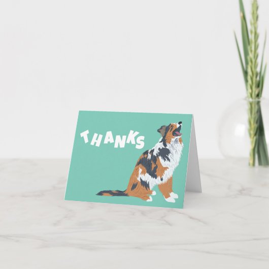 Australian Shepherd Aussie Dog Bedankkaart (Voorkant)