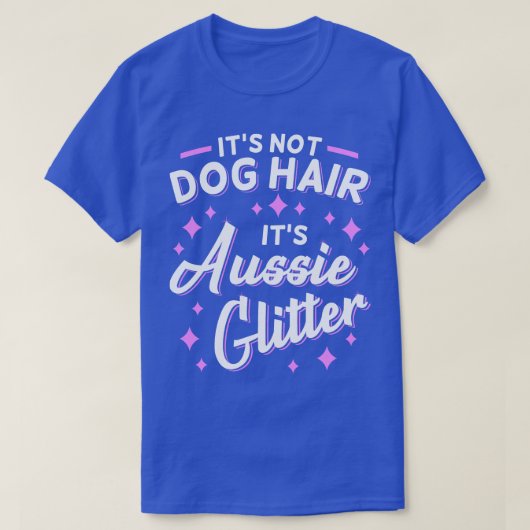 Australian Shepherd Aussie Dog Mam Glitter T-shirt (Design voorkant)