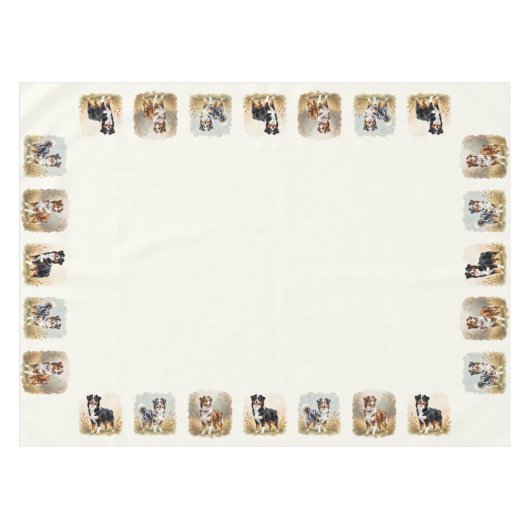Australian Shepherd Aussie Dogs Tafelkleed (Voorkant (Horizontaal))