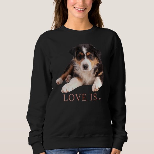 Australian Shepherd Aussie Mam Dad Love Dog T-shir Trui (Voorkant)