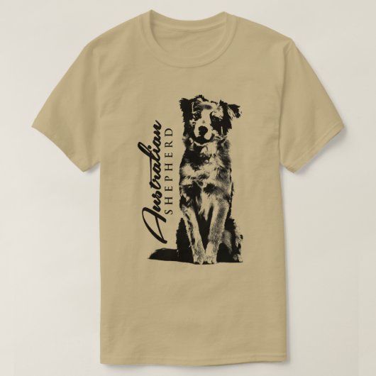Australian Shepherd Aussie T-shirt (Design voorkant)