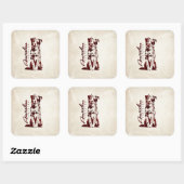 Australian Shepherd Aussie Vierkante Sticker (Vel)