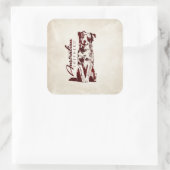 Australian Shepherd Aussie Vierkante Sticker (Tas)