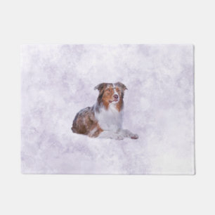 Australian Shepherd - Aussie Waterverf Digital Ar Deurmat